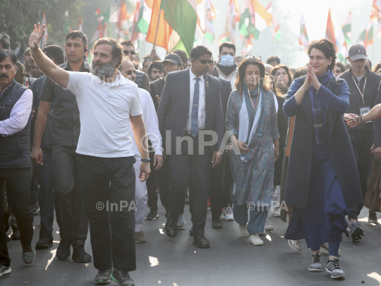 Rahul Gandhi with Priyanka Gandhi Vadra