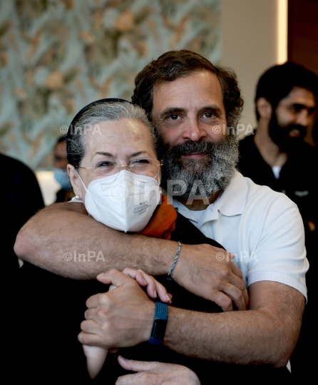 Rahul Gandhi with Sonia Gandhi