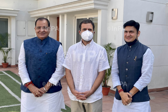 Rahul Gandhi with Yashpal Arya & Sanjeev Arya