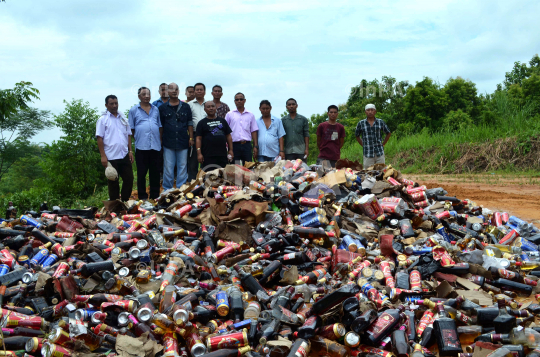 Raid on liquor shops in Nagaland