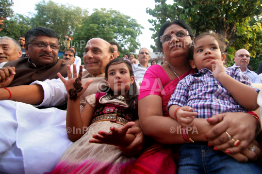 Rajnath Singh with his wife Savitri Singh