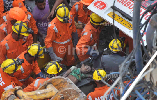 Rescue operations are underway in Delhi's Ashok Vihar area after