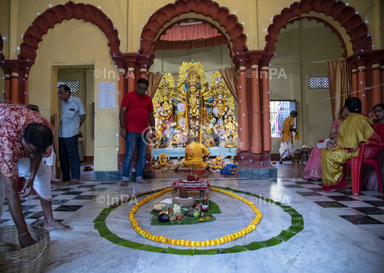 Sandhi Puja on Maha Ashtami