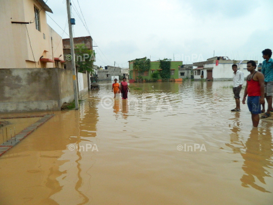 Some areas of Burdwan Town in under water due to rain on wednesday. Some hut also collapsed due to rain water. Burdwan Town observed 92 Millimeter rainfall during last 24 hours (6)