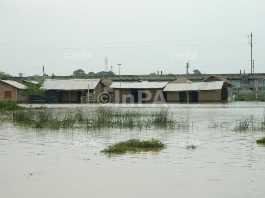 Some areas of Burdwan Town in under water due to rain on wednesday. Some hut also collapsed due to rain water. Burdwan Town observed 92 Millimeter rainfall during last 24 hours (7)