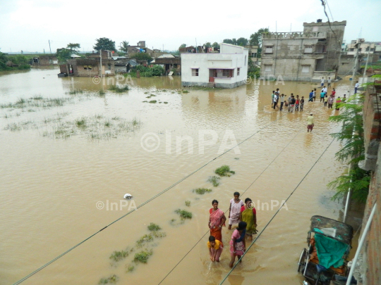 Some areas of Burdwan Town in under water due to rain on wednesday. Some hut also collapsed due to rain water. Burdwan Town observed 92 Millimeter rainfall during last 24 hours (9)