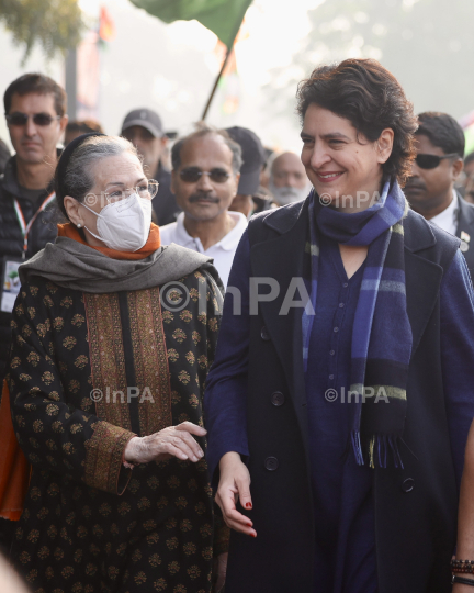 Sonia Gandhi and Priyanka Gandhi Vadra