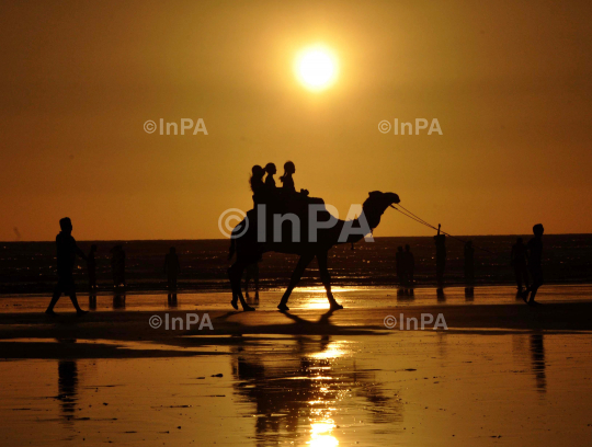 Sunset at Diveagar Beach in Raigad