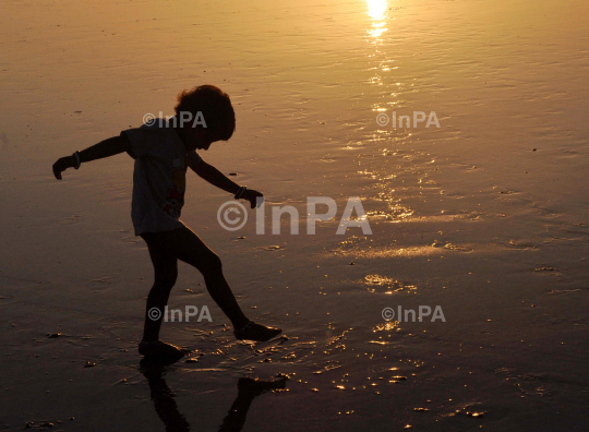 Sunset at Diveagar Beach in Raigad