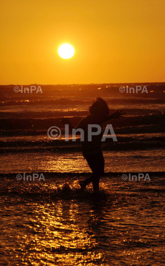 Sunset at Diveagar Beach in Raigad