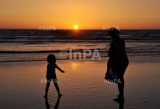 Sunset at Diveagar Beach in Raigad