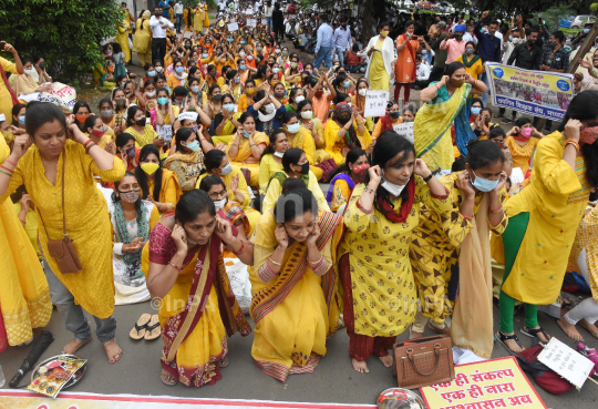 Teachers protest in Bhopal