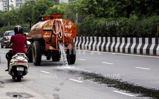 Wastage of water on road