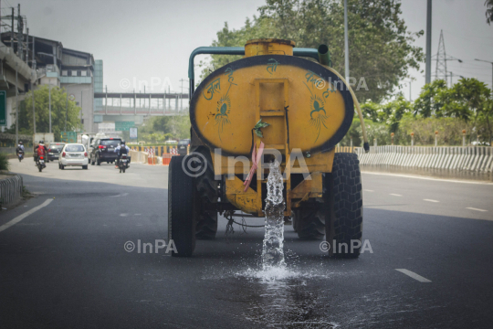 Wastage of water on roads