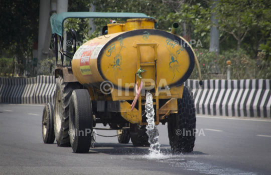 Wastage of water on roads