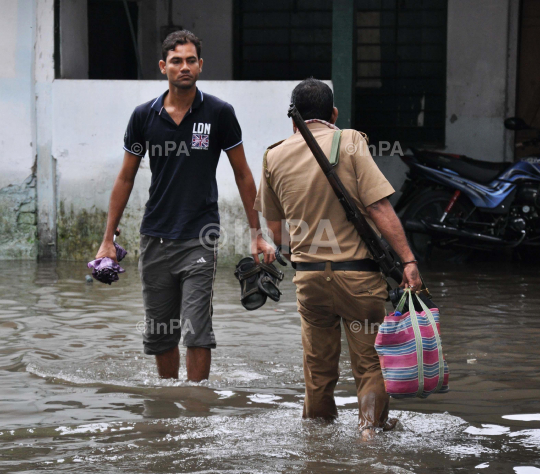 water logged police station 