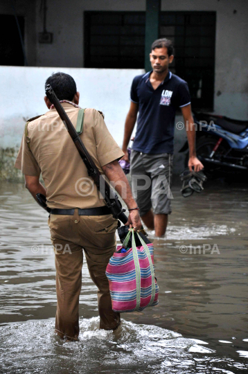 water logged police station 