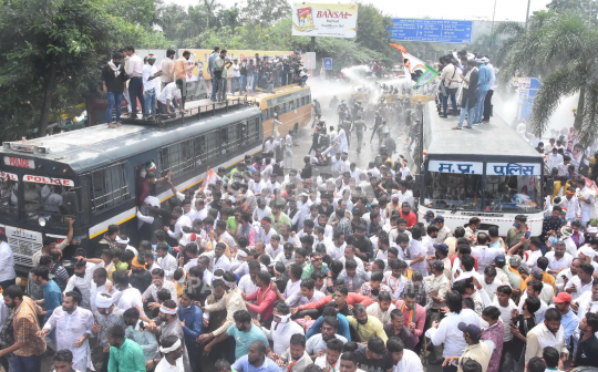 Youth Congresh protest Bhopal